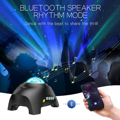 Star and Aurora Light Projector with Dual Lens and Music Sync, Remote Control