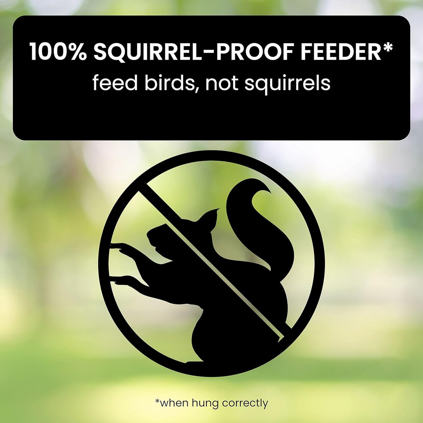 Hanging Bird Feeder with Weight-Activated Spinning Perch and Metal Construction