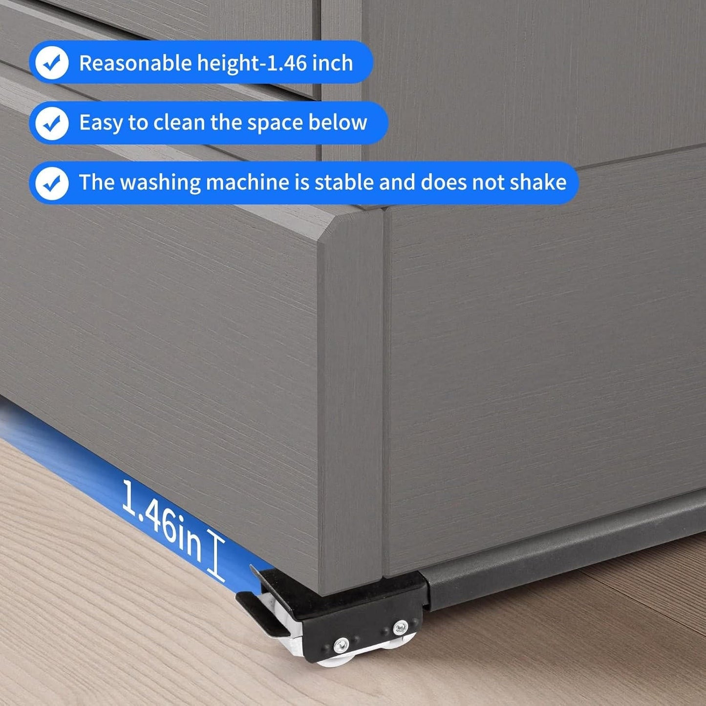 Adjustable Appliance Roller with Dual Brake Locks and 24-Wheel Design, 661lb Capacity
