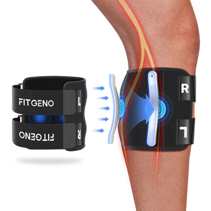 Knee Brace with Dual Silicone Pads and Stainless Steel Support Bars for Sciatica
