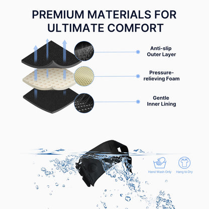 Knee Brace with Dual Silicone Pads and Stainless Steel Support Bars for Sciatica