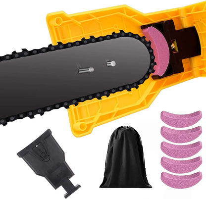 Portable Chainsaw Sharpener with Built-in Stone and Bar Clamp for 14-20in Bars