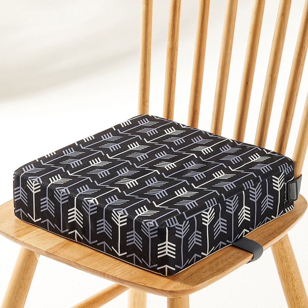 Cushioned Booster Seat with Adjustable Height Layers and Removable Cover for Toddlers