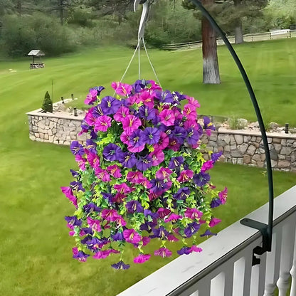 Hanging Morning Glory Vine with UV Resistant Coating and Flexible Stems, 29.52 Inches