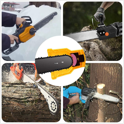 Portable Chainsaw Sharpener with Built-in Stone and Bar Clamp for 14-20in Bars
