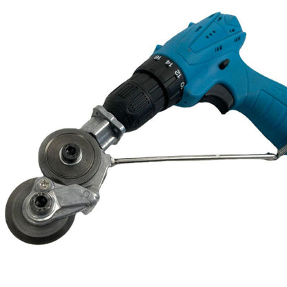 Metal Sheet Cutter Attachment for Electric Drills with Blade Guard, 3mm Capacity