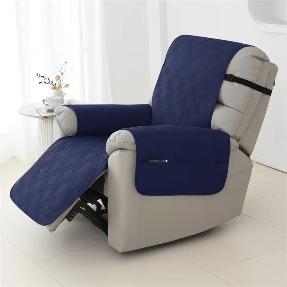 Recliner Armchair Cover with Waterproof Quilted Fabric and Pet Protection, Machine Washable
