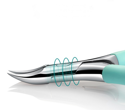 Curved Toenail Clipper with Splash Guard and Ergonomic Handle for Thick Nails