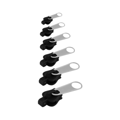 Zipper Slider Replacement Kit with Aluminum Construction and Tool-Free Installation, 6 Sizes