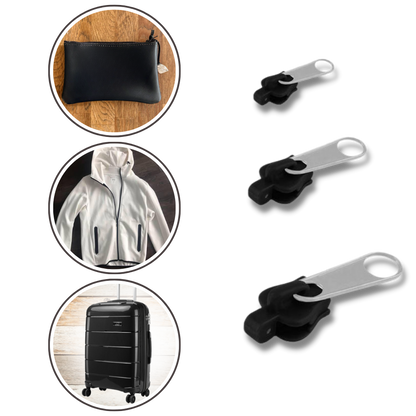 Zipper Slider Replacement Kit with Aluminum Construction and Tool-Free Installation, 6 Sizes