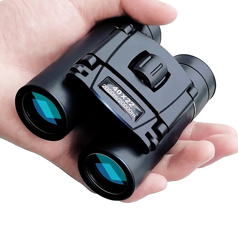 Compact 8x22 Binoculars with Infrared Lens and Foldable Design for Hunting