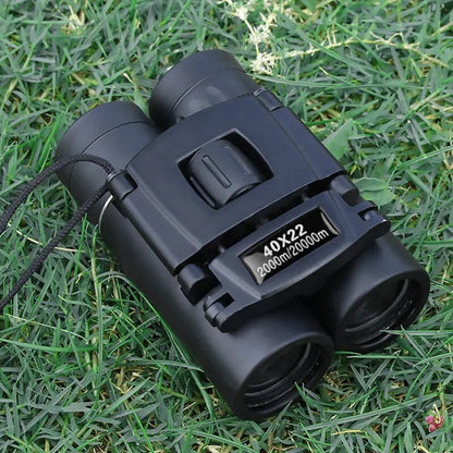 Compact 8x22 Binoculars with Infrared Lens and Foldable Design for Hunting