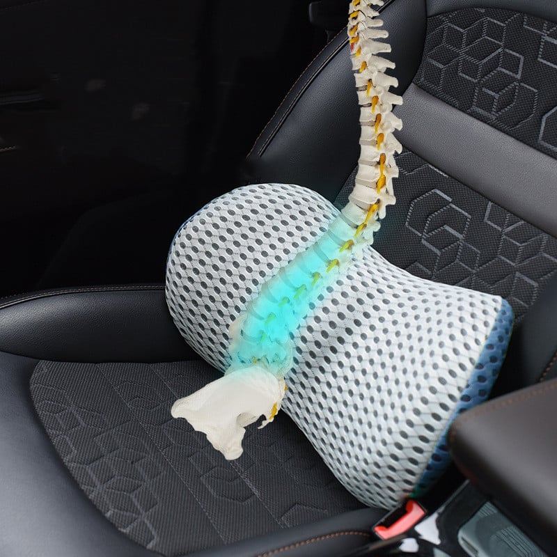 Lumbar Support Pillow with Washable Cover and Shape Retention for Office, Car, Home