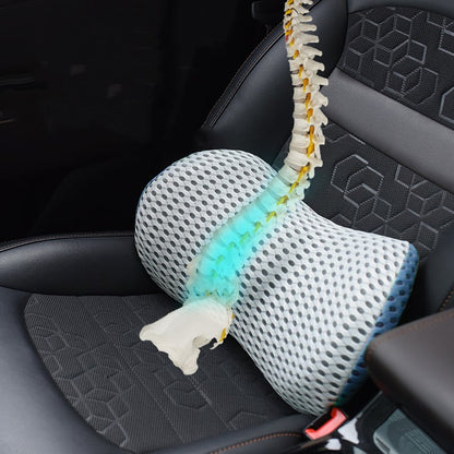 Lumbar Support Pillow with Washable Cover and Shape Retention for Office, Car, Home