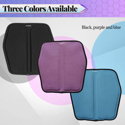 Gel Memory Foam Seat Cushion with Honeycomb Airflow and Ergonomic Contour for Cars and Office Chairs