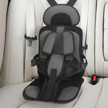 Child Car Seat Cushion with Five Point Safety Strap and Breathable Mesh Lining