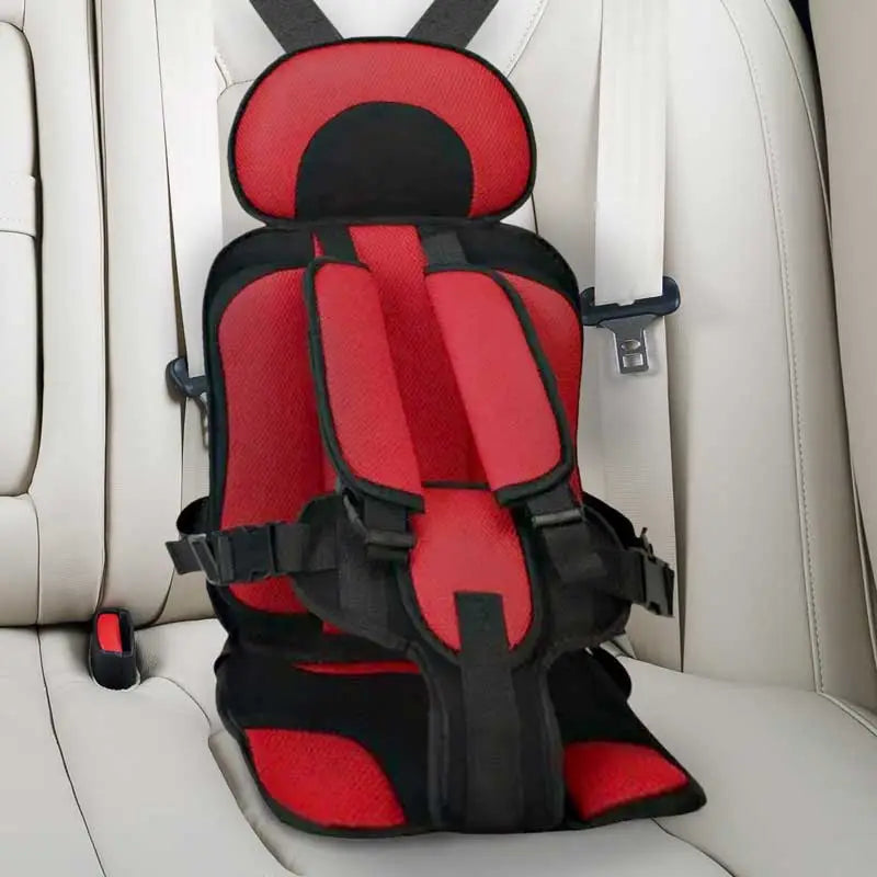 Child Car Seat Cushion with Five Point Safety Strap and Breathable Mesh Lining