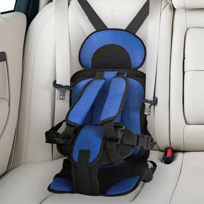 Child Car Seat Cushion with Five Point Safety Strap and Breathable Mesh Lining
