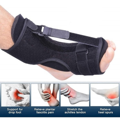 Adjustable Night Splint for Plantar Fasciitis with Breathable Fabric and Arch Support