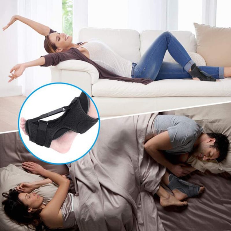 Adjustable Night Splint for Plantar Fasciitis with Breathable Fabric and Arch Support