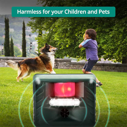 Ultrasonic Animal Repeller with Motion Sensor and 70ft Detection Range for Gardens