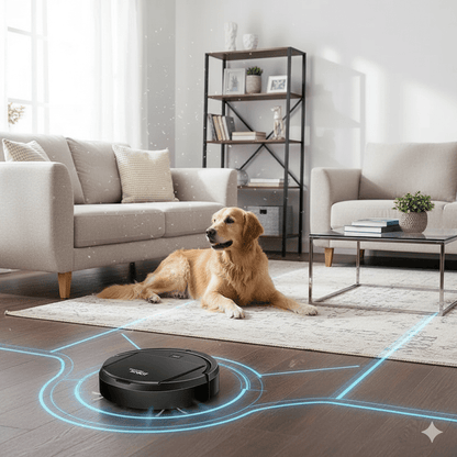 Robot Vacuum Cleaner with Smart Obstacle Detection and Allergen Filter, 90-Minute Runtime