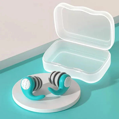 Reusable Silicone Earplugs with Contour Fit and Noise Blocking, Washable Design