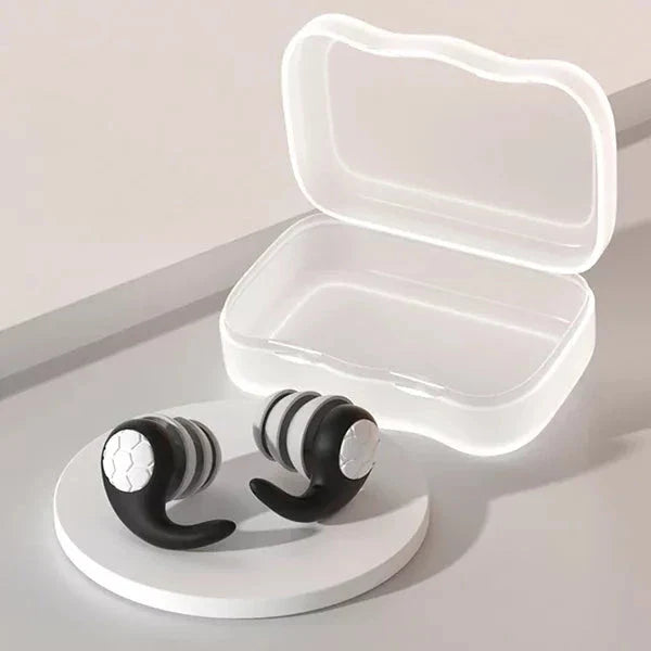 Reusable Silicone Earplugs with Contour Fit and Noise Blocking, Washable Design