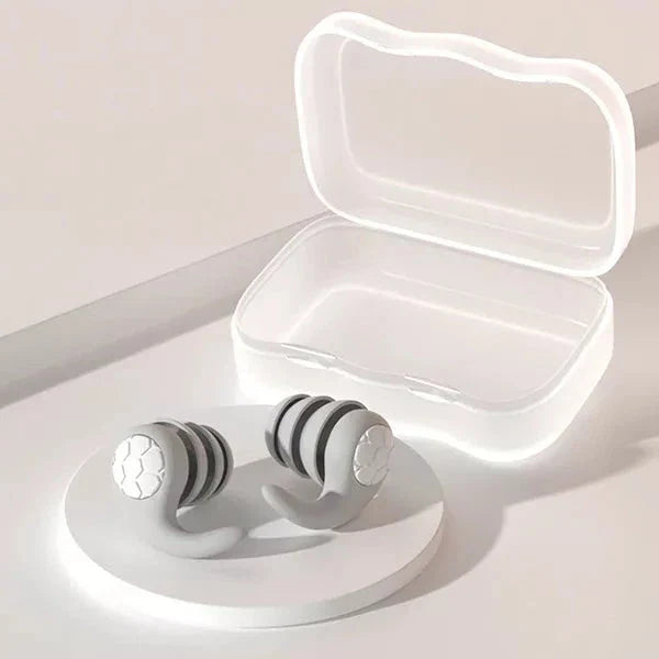 Reusable Silicone Earplugs with Contour Fit and Noise Blocking, Washable Design