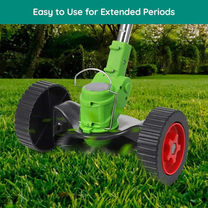 Cordless Grass Trimmer with 24V Motor and Adjustable Telescopic Handle, Multi-Angle Head