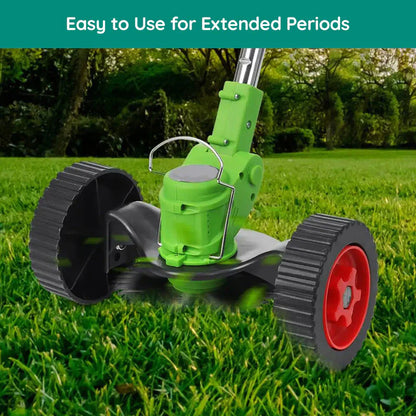Cordless Grass Trimmer with 24V Motor and Adjustable Telescopic Handle, Multi-Angle Head