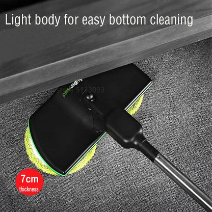 Electric Spin Mop with Dual Motors and Rotating Head, 4 Washable Pads