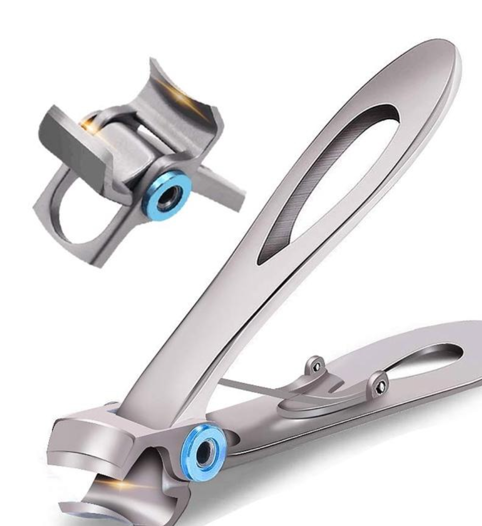 Wide Jaw Toenail Clipper with Cast Steel Construction and Ergonomic Handle