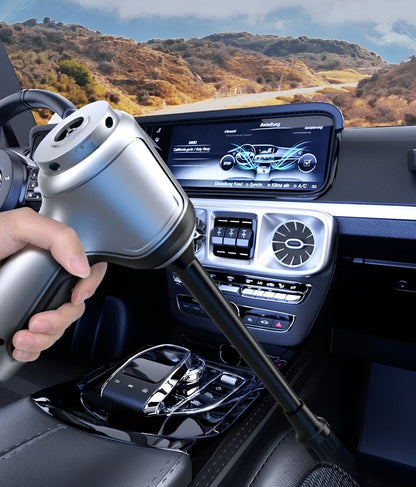 Cordless Car Vacuum with 95,000Pa Suction and Dual Cleaning Modes, 6 Accessories