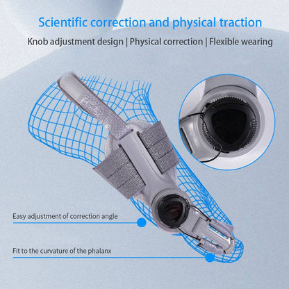 Adjustable Bunion Corrector with Twist Control and Heel Strap Support