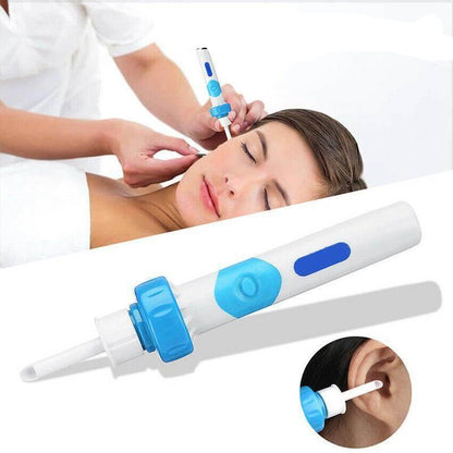 Ear Wax Removal Device with Vibration Suction and Soft Silicone Head, 2 Replacement Tips