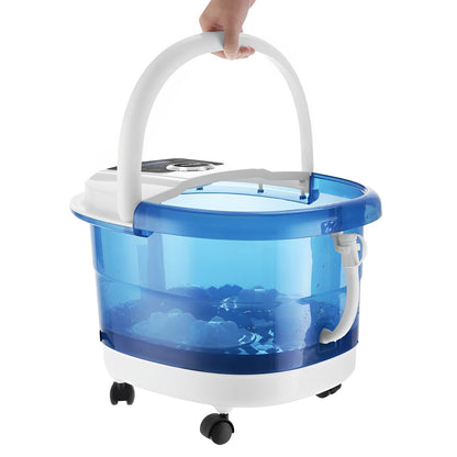 Heated Foot Spa Massager with Roller and Bubble Massage, Adjustable Temperature