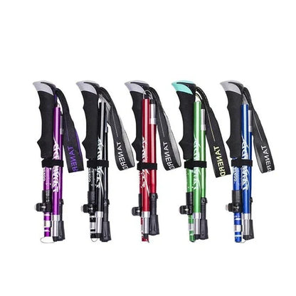 Telescoping Trekking Poles with Twist Lock Adjustment and Lightweight Aluminium Shaft