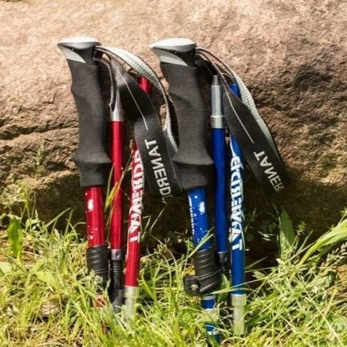 Telescoping Trekking Poles with Twist Lock Adjustment and Lightweight Aluminium Shaft