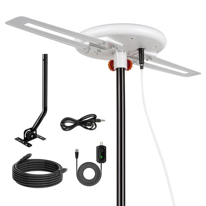 Digital Omnidirectional HDTV Antenna with 40ft Cable and Signal Filter for Local Channels