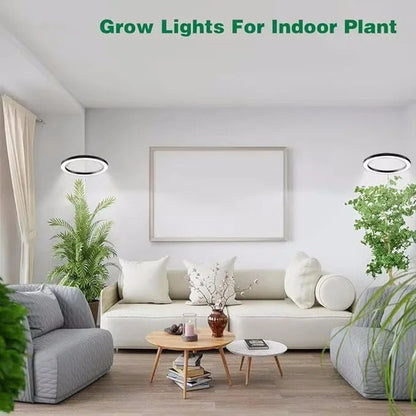 LED Ring Grow Light with Adjustable Height and Automatic Timer, 160 Full Spectrum Bulbs