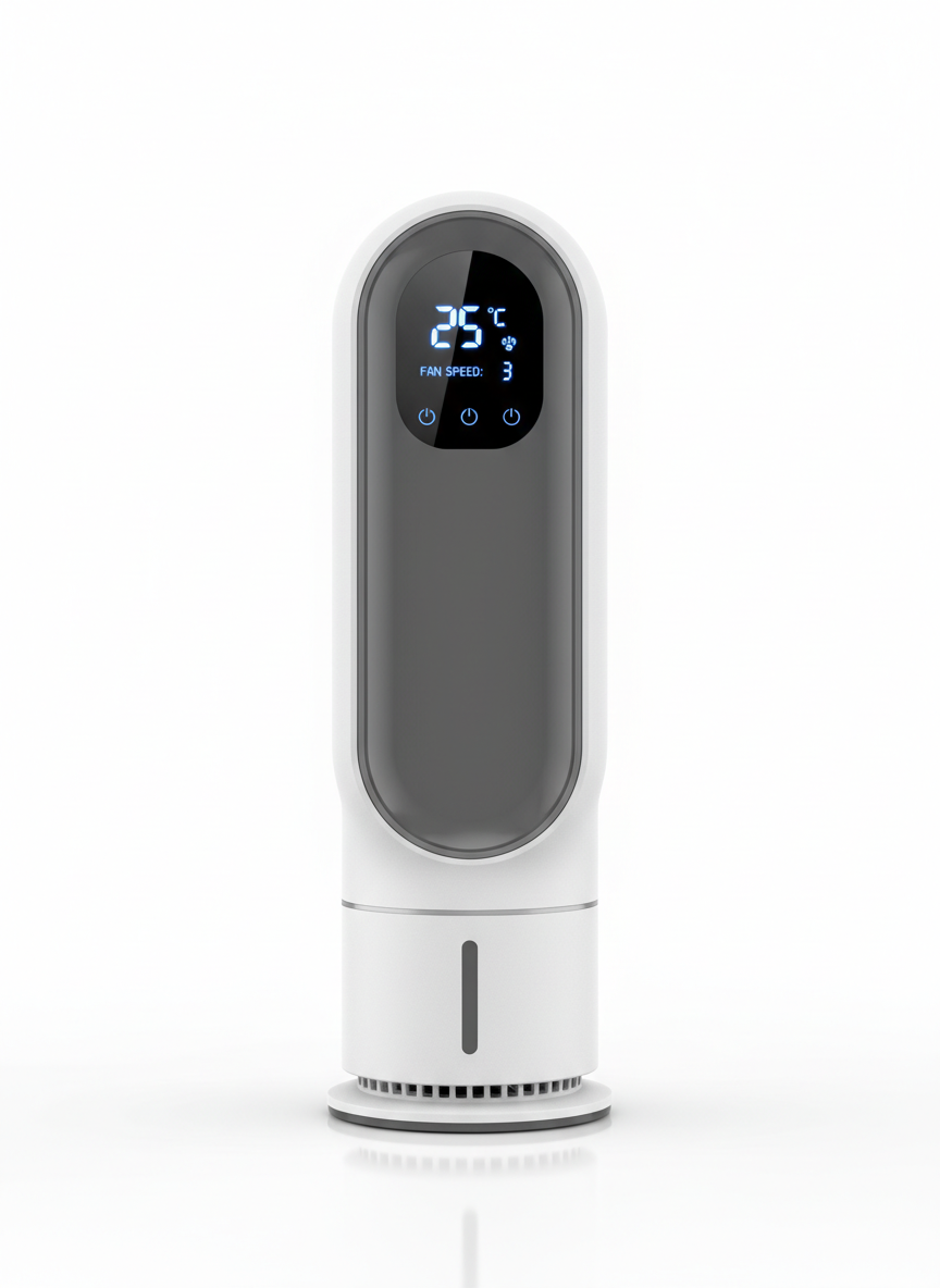 Bladeless Portable Air Cooler with LED Display