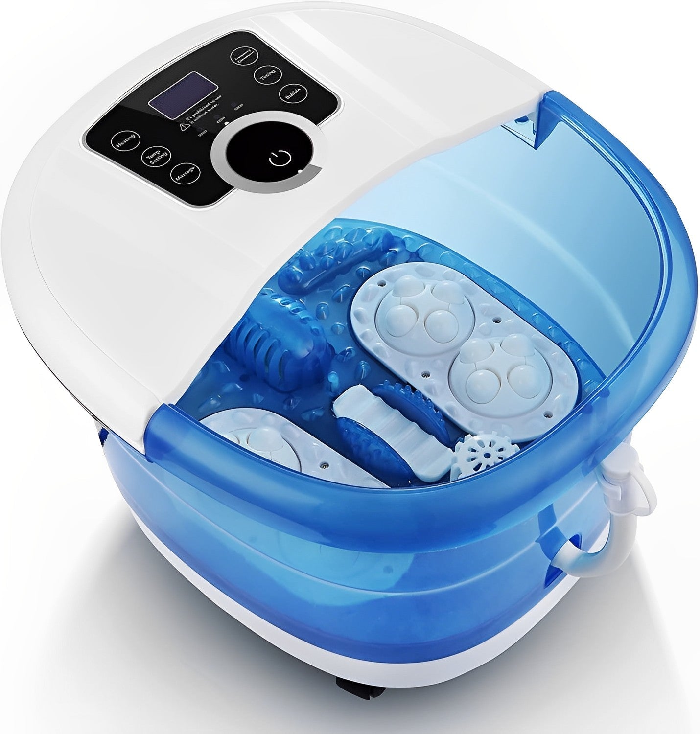 Heated Foot Spa Massager with Roller and Bubble Massage, Adjustable Temperature