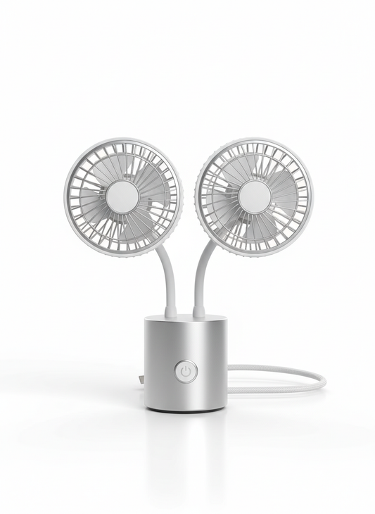 Double-Head Portable Air Cooling Fan