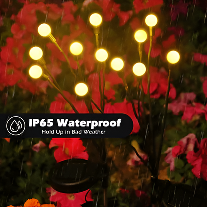 Solar Garden Lights with Swaying Stems and Warm White Glow, 27.5 Inch Height