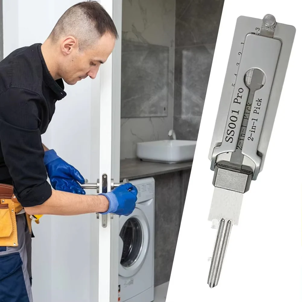 Lock Decoder and Pick Tool with Precision Hook, Stainless Steel
