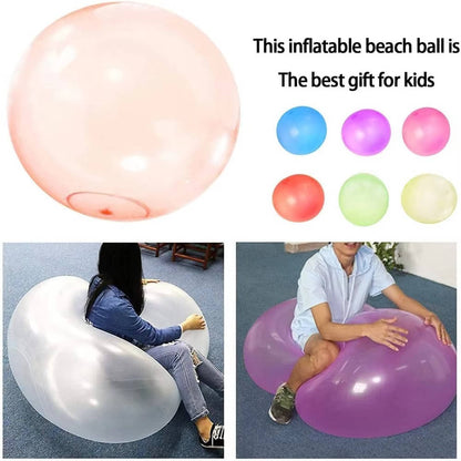 Giant Transparent Jelly Balloon Balls with Dual Air and Water Fill, 3-Pack