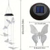 Solar Wind Chimes Outdoor Waterproof, LED Color Changing Butterfly, Dragonfly, Hummingbird Lights, Perfect for Garden