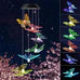 Solar Wind Chimes Outdoor Waterproof, LED Color Changing Butterfly, Dragonfly, Hummingbird Lights, Perfect for Garden