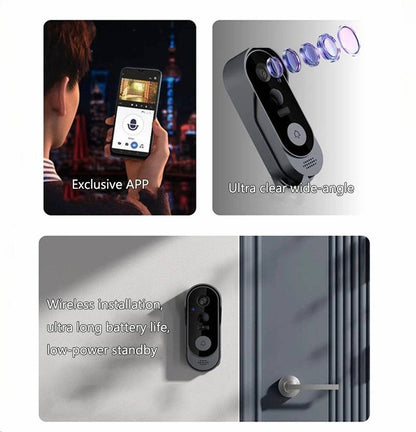 Wireless Video Doorbell with Motion Detection and Night Vision, Two Way Audio
